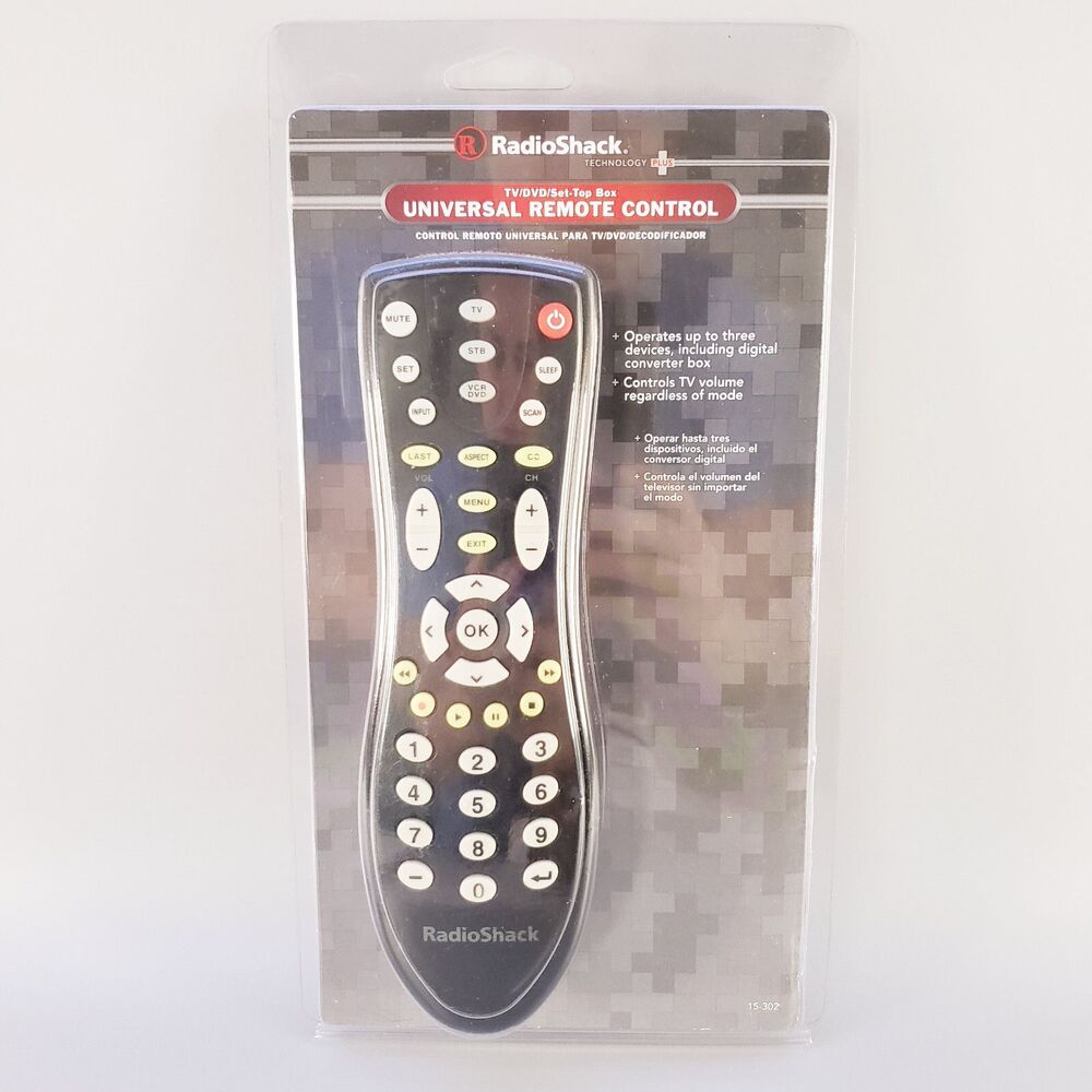 Radio Shack Universal Remote Control TV DVD Set Top Box 15-302